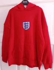 Primark boys red Endland football hoodie, aged 8-9 years