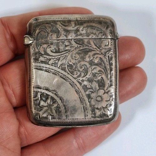 Antique solid silver vesta - antique,