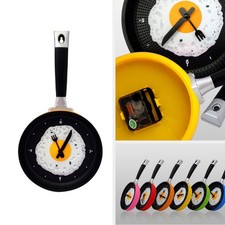  Frying Pan Egg Omelet Modern Design Wall Clock Home Decor (NO Battery Included)
