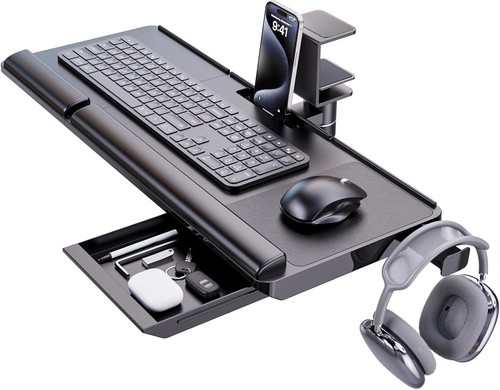 Tilt adjustable keyboard tray - tilt,