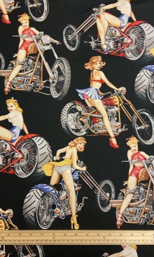 Fat quarter hot rods - hot, retro