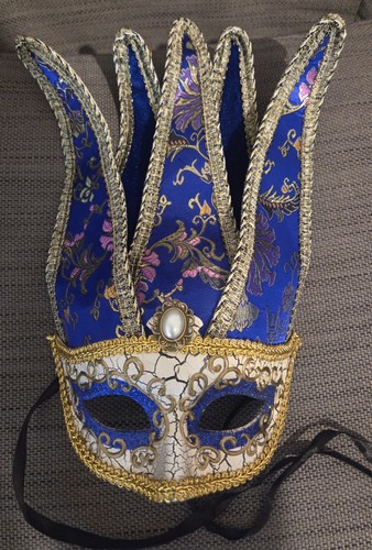 Venetian carnival mask blue - venetian,