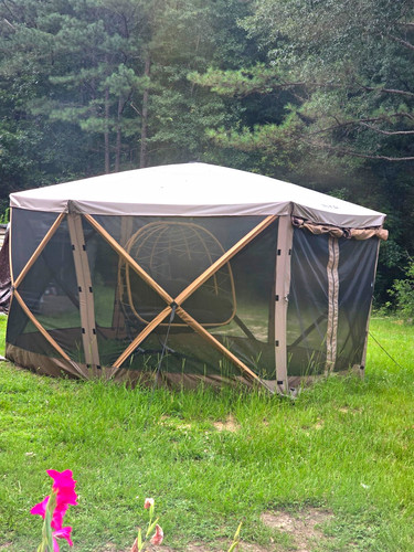 Gazebo with mesh sides - gazebo,
