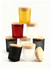 Frosted Empty Candle Jars 6