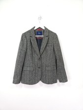 Boden Jacket UK 12 Grey Moon Tweed Herringbone Equestrian Country Hacking Blazer