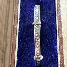 Small Sterling Silver Bangle New Baby Bracelet Babies Christening Gift