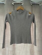 Primark Ribbed Grey Top Size 8