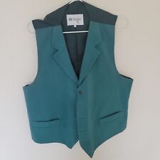 Vintage Willson Dark Green And Turqoise Green Waistcoat Size L