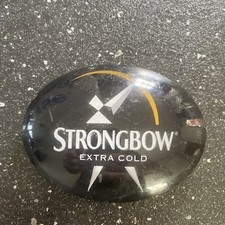 Vintage Strongbow Extra Cold Cider  3D Fisheye PUMP BADGE LENS T BAR PUB FONT