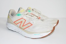 New Balance Fresh Foam X 1080v14 Running Shoes UK 10 Trainers Sea Salt Gulf Red