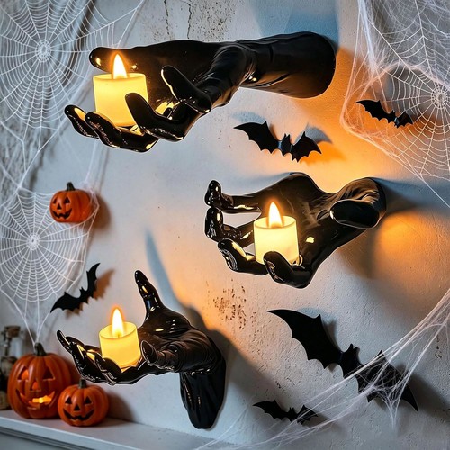 3pcs gothic creepy wall hands - gothic,