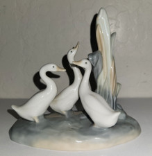 NAO Lladro 3 Geese Porcelain