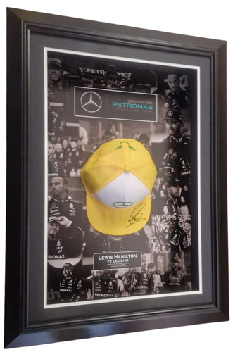 Framed lewis hamilton signed - framed,