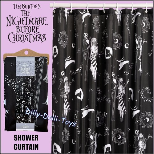 Black shower curtain disney - black,