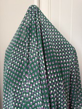3 metre Green Polka Dots Print