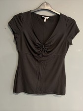 Bravissimo Pepperberry Top Size 14 Really Super Curvy Black Stretch Jersey (B)