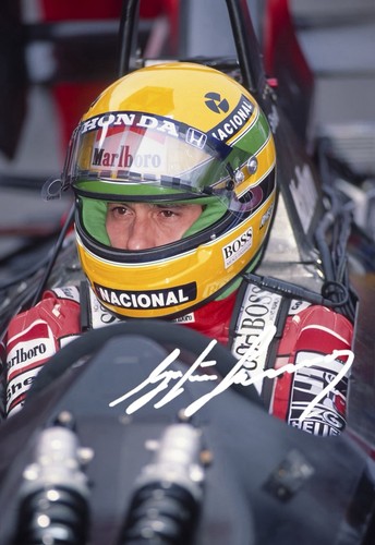 Ayrton senna signed - ayrton, autograph
