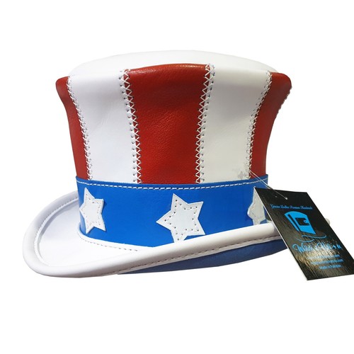 Uncle sam inspired leather top - uncle,