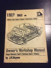 Hillman Imp Singer Chamois Stiletto Sport 1963 on Haynes Owners Workshop Manual