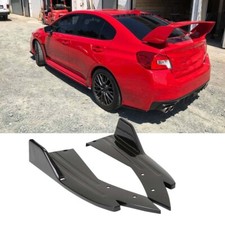 For Subaru Impreza WRX STI Rear Spat Splitter Diffuser Bumper Spoiler Wrap Angle