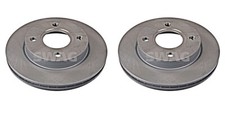 SWAG Brake Disc Front Axle x2