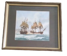 Marine Watercolour of a Naval
