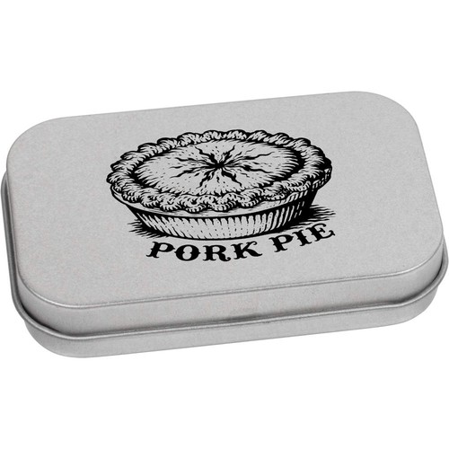 Pork pie metal hinged tin - 'pork,