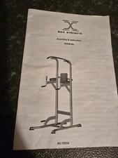 Power Tower Dip Station Pull Up Bar, Adjustable Height Multi-Function Fitness