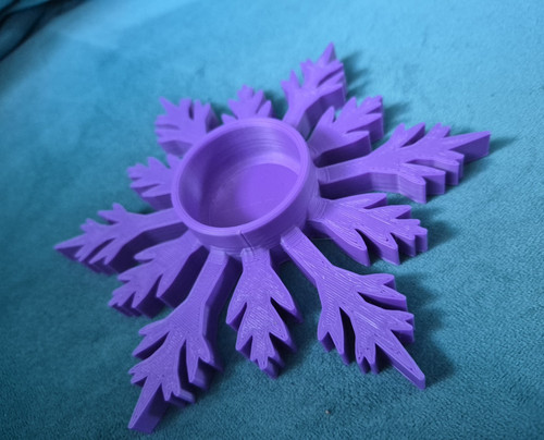 Purple snowflake tea light - snowflake,