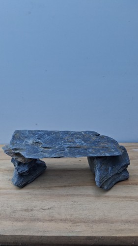 Natural grey slate fish cave - grey,