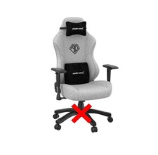 Andaseat Phantom 3 Premium Fabric Gaming Chair Grey {Cracked/Missing Items) B+