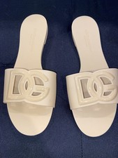 Beige dolce gabbana slides - beige,