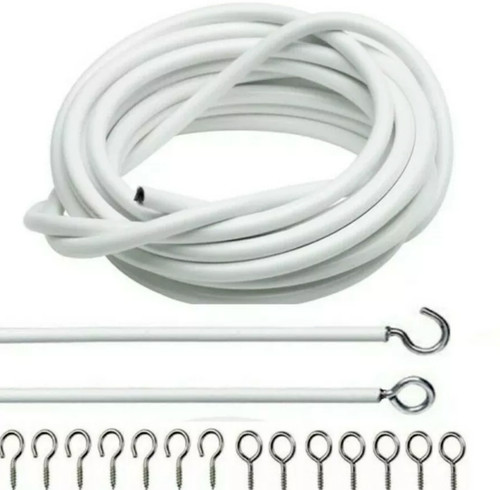 White net curtain wire cord - net,