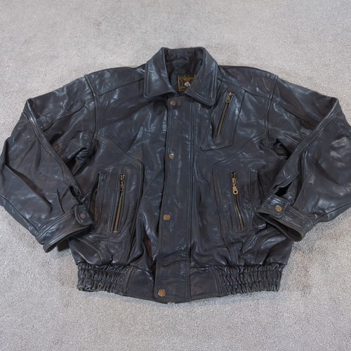 Vintage real leather jacket - leather,