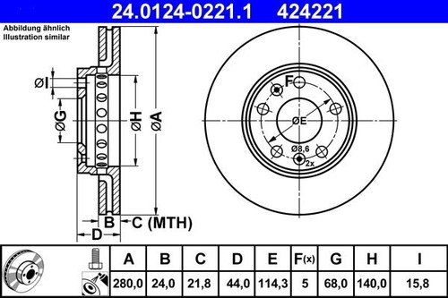 Brake disc for dacia - brake,