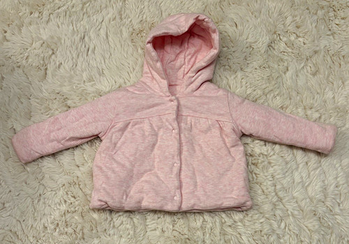 Girls pink fleece hooded - pink,