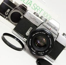 MINOLTA SRT 101b 35mm SLR Film Camera ROKKOR-PF 50mm f1.7 Lens WORKING New Seals