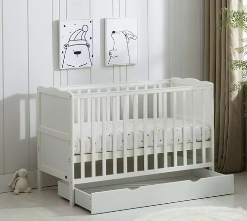 White grey wooden - white/grey, bed