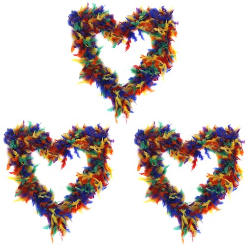 Rainbow feather boa - rainbow,