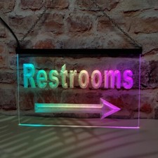 Restrooms Toilet Arrow LED