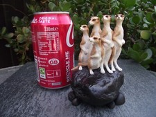 1990s Vtg Bowbrook Studios Handmade Meerkat Family Group Figurine