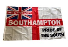 *NEW* Southampton FC SFC The Saints Flag 5ft by 3ft Shirt Scarf Badge scum Army