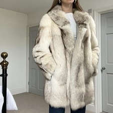 Vintage Oversized Blue Fox Fur Coat