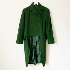 Vintage Gents Green Wool Tail Coat Size Medium 38-40in Chest Regency Hunting