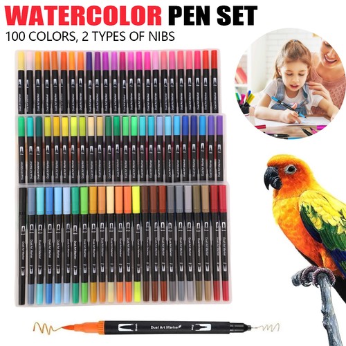 Dual tip watercolor pen - pen, set