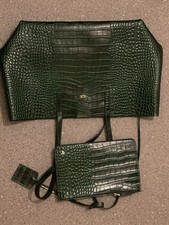 Large Green Croc Embossed Tote