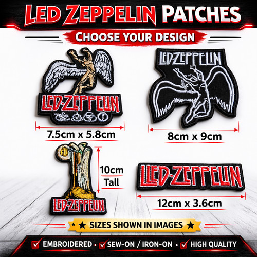 Led zeppelin patch embroidered - led,