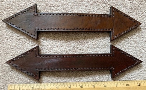 Pair antique trunk leather - antique,