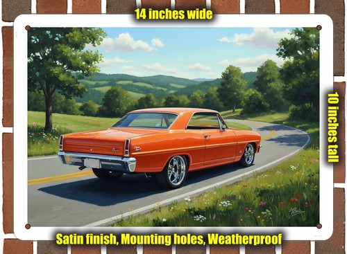 Metal sign 1966 chevrolet - metal,
