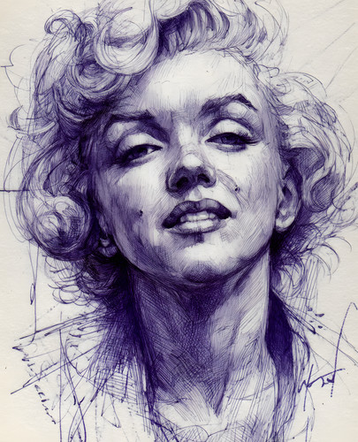 Marilyn monroe violet ink - monroe,